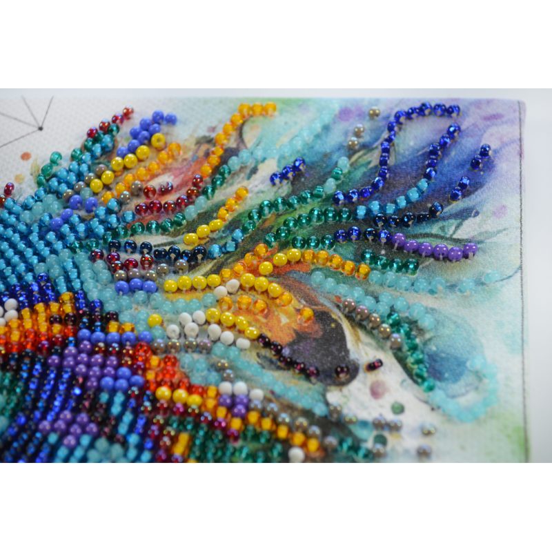 Mini Bead Embroidery Kit Respectable peacock