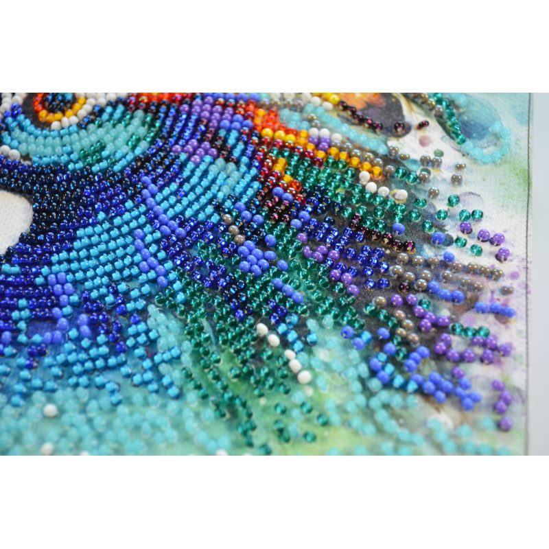Mini Bead Embroidery Kit Respectable peacock