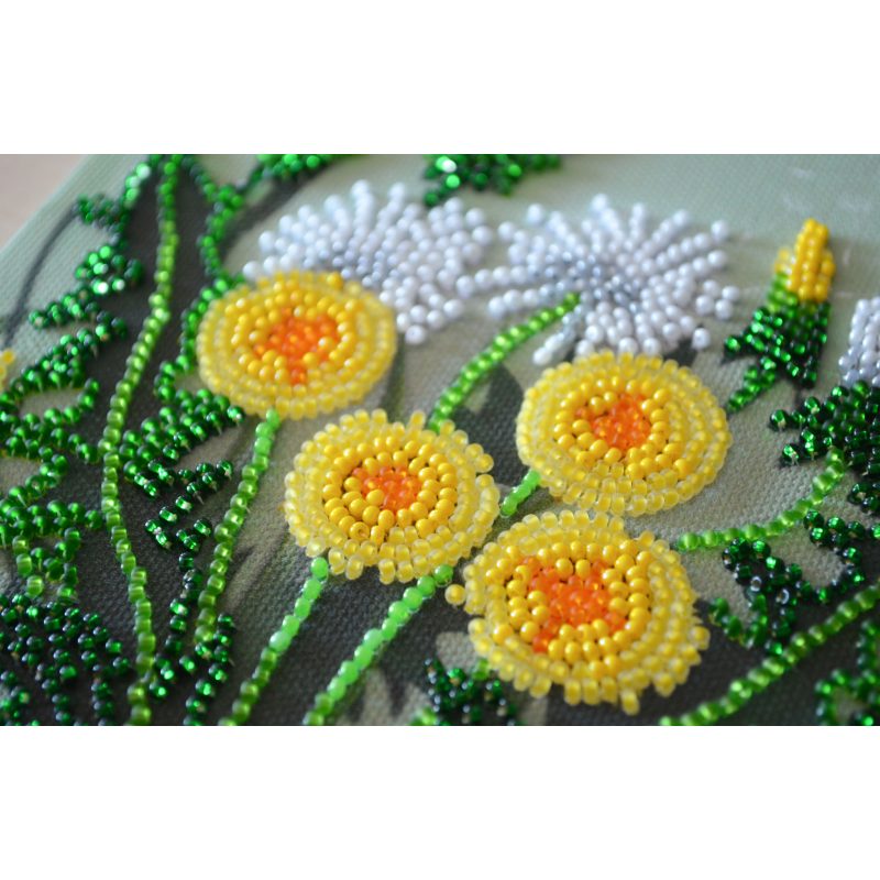 Mini Bead embroidery kit Favorite dandelion