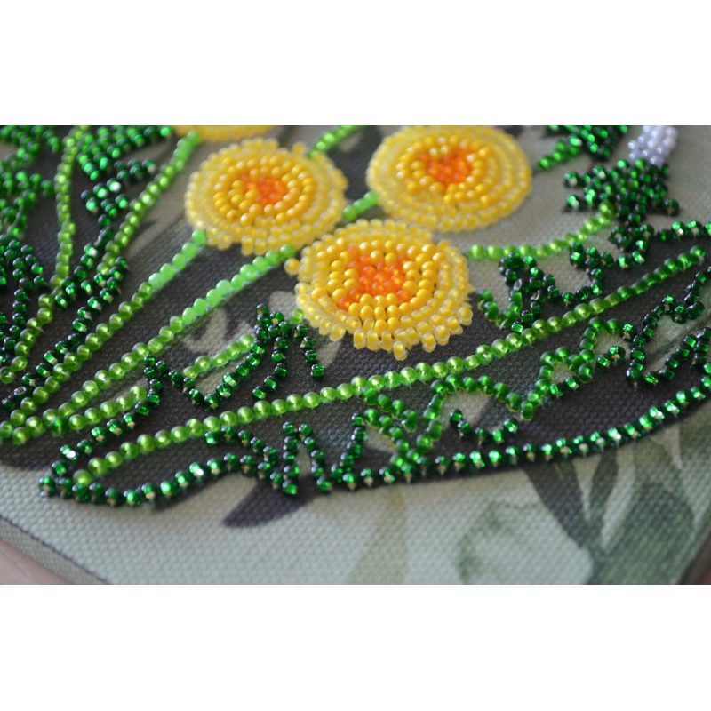 Mini Bead embroidery kit Favorite dandelion