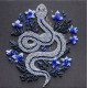 Mini Bead embroidery kit Silver serpentine