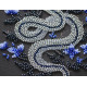 Mini Bead embroidery kit Silver serpentine