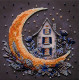 Mini Bead embroidery kit The magic of the night sky