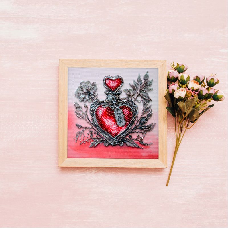 Mini Bead embroidery kit Love potion