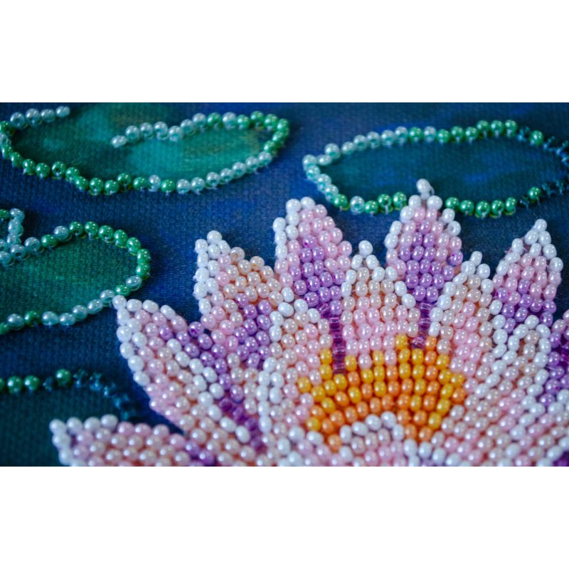 Mini Bead embroidery kit Water lily