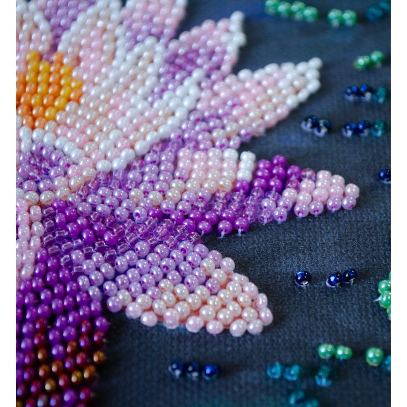 Mini Bead embroidery kit Water lily