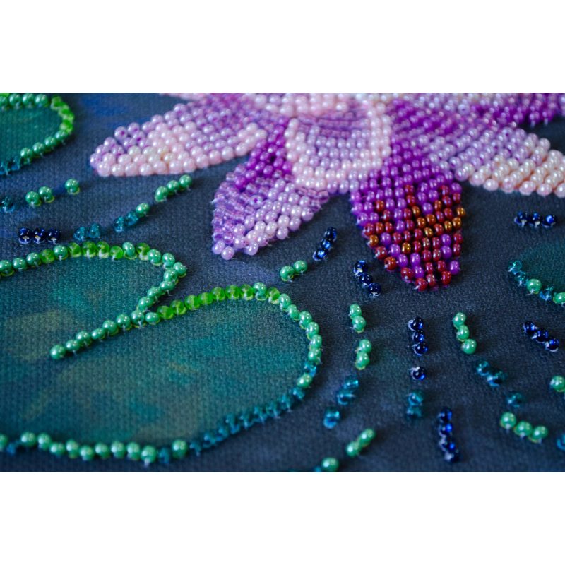 Mini Bead embroidery kit Water lily