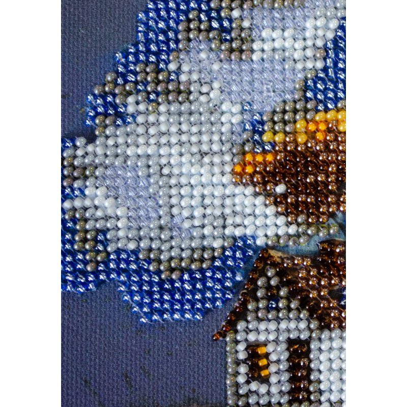 Mini Bead embroidery kit Cottage Beneath the Clouds