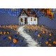 Mini Bead embroidery kit Cottage Beneath the Clouds