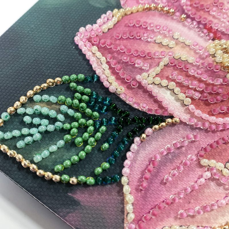 Mini Bead embroidery kit Petal Kiss