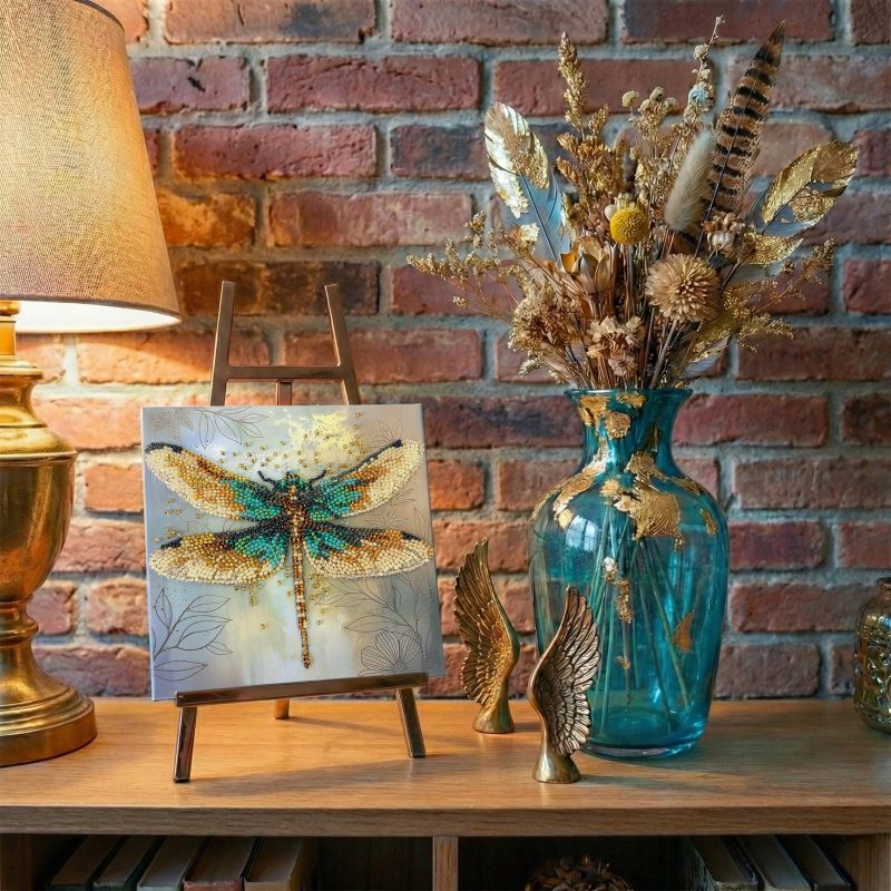 Mini Bead embroidery kit Emerald wings
