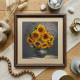 Mini Bead embroidery kit Homely sunflowers