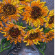 Mini Bead embroidery kit Homely sunflowers