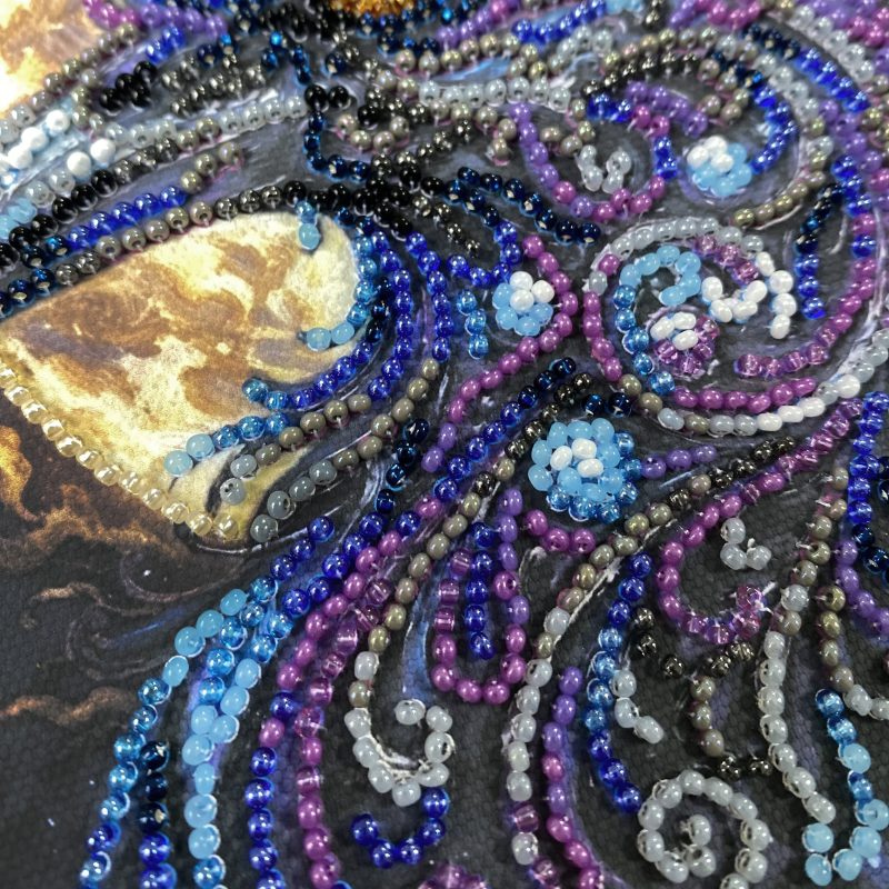 Mini Bead embroidery kit Amber gaze