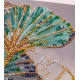 Mid-sized bead embroidery kit Emerald leaves
