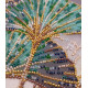 Mid-sized bead embroidery kit Emerald leaves