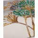 Mid-sized bead embroidery kit Emerald leaves
