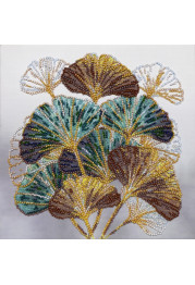 Mid-sized bead embroidery kit Emerald branch