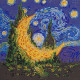 Mid-sized bead embroidery kit Cypress moon