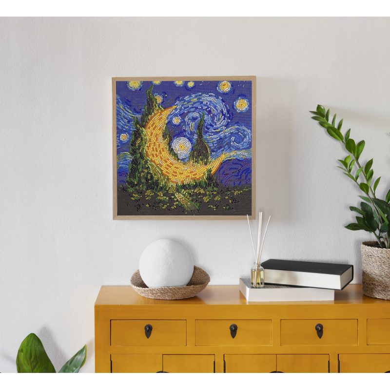 Mid-sized bead embroidery kit Cypress moon