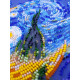 Mid-sized bead embroidery kit Cypress moon