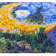 Mid-sized bead embroidery kit Cypress moon