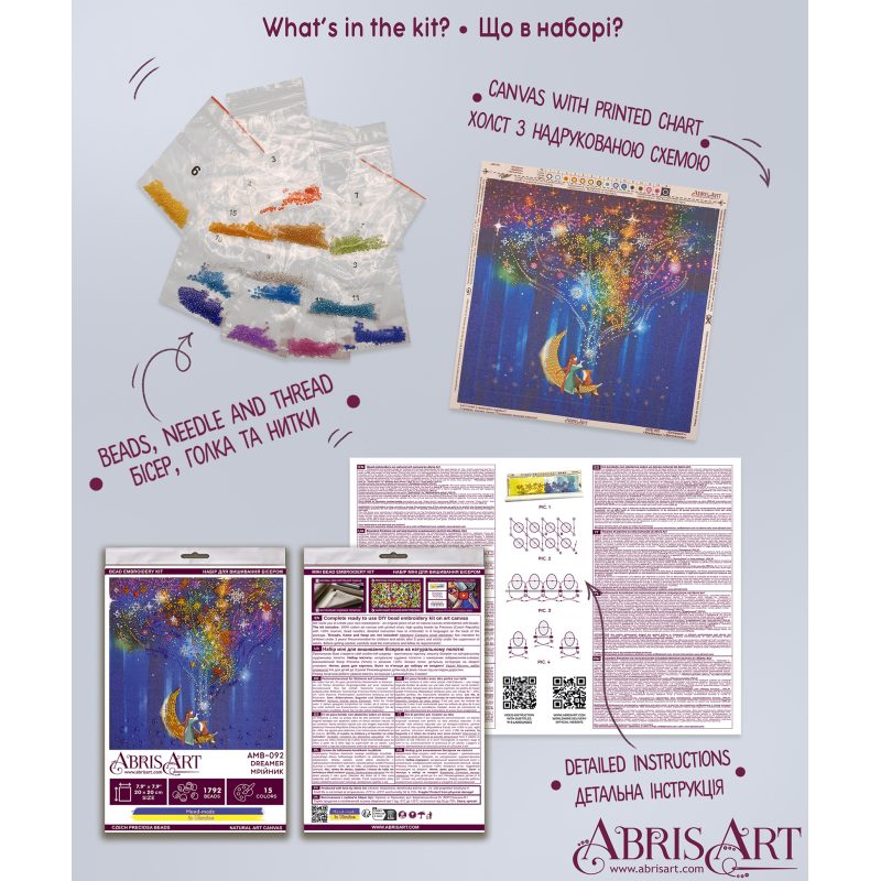Mid-sized bead embroidery kit Dreamer