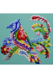 Mid-sized bead embroidery kit Spring bird