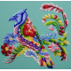 Mid-sized bead embroidery kit Spring bird