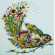 Mid-sized bead embroidery kit A singing bird
