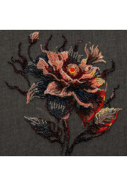 Mid-sized bead embroidery kit Flower of the night