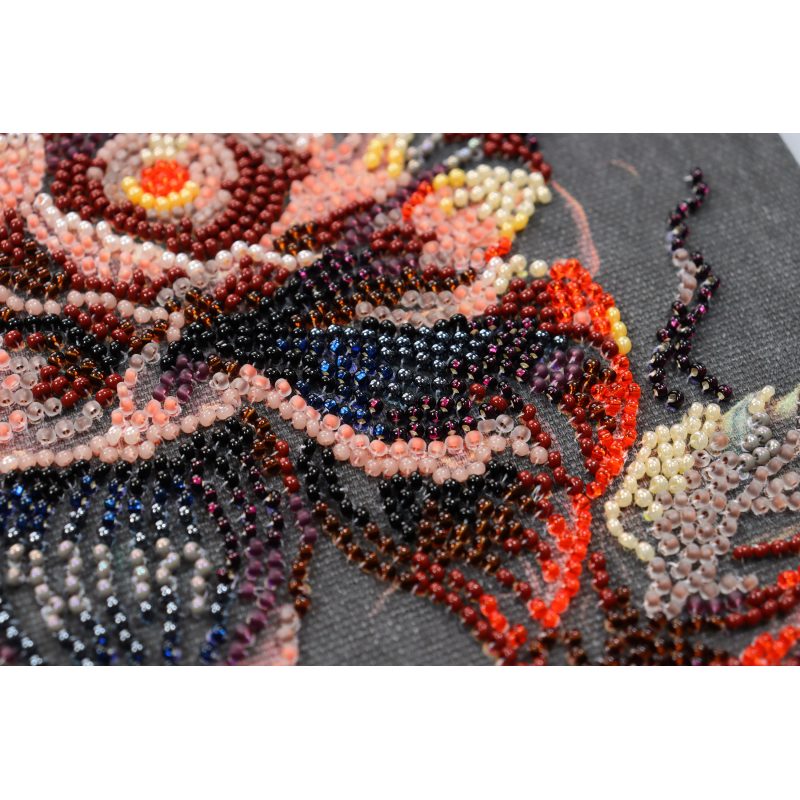 Mid-sized bead embroidery kit Flower of the night