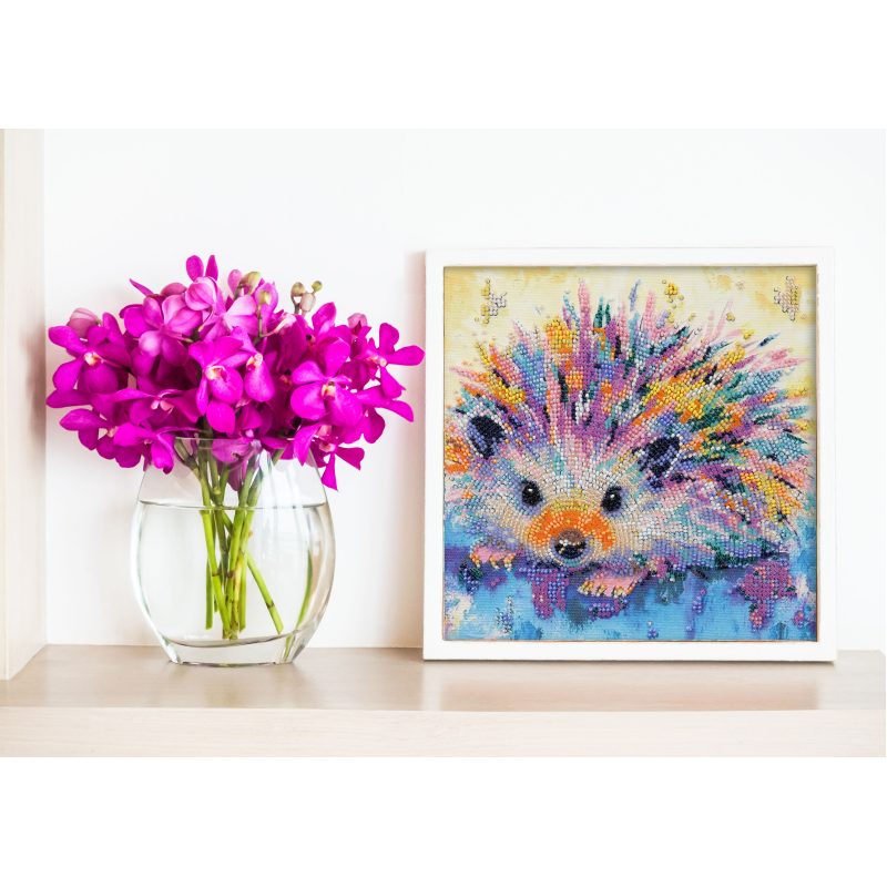 Mid-sized bead embroidery kit Hedgehog