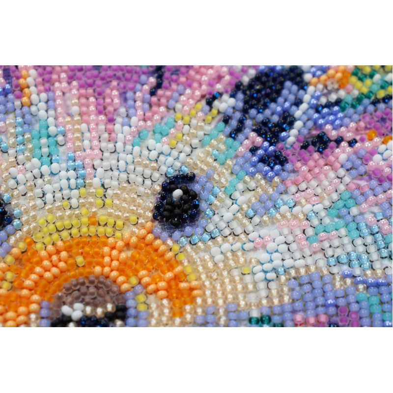 Mid-sized bead embroidery kit Hedgehog
