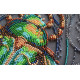 Mid-sized bead embroidery kit Emerald beetle