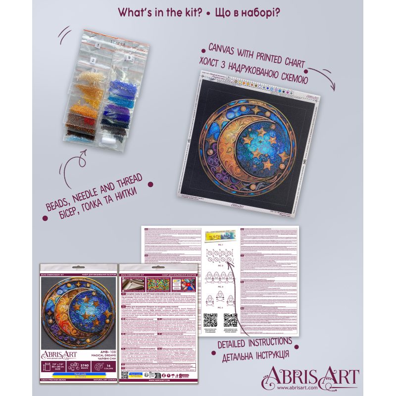 Mid-sized bead embroidery kit Magical dreams