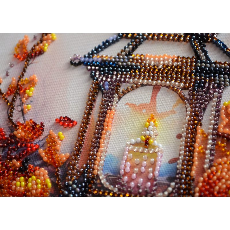Mid-sized bead embroidery kit Autumn light