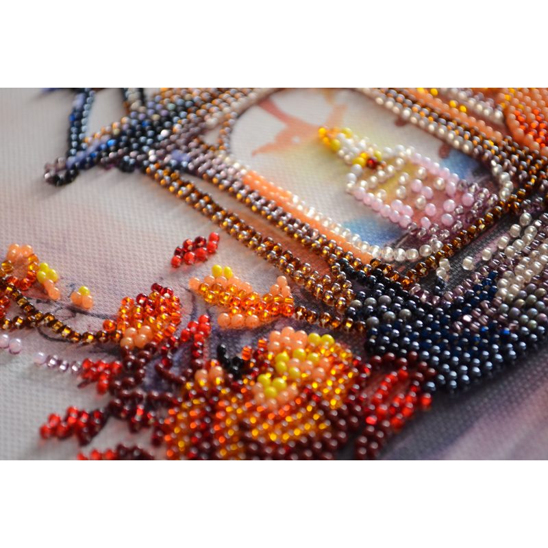 Mid-sized bead embroidery kit Autumn light