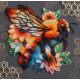 Mid-sized bead embroidery kit Honey mosaic