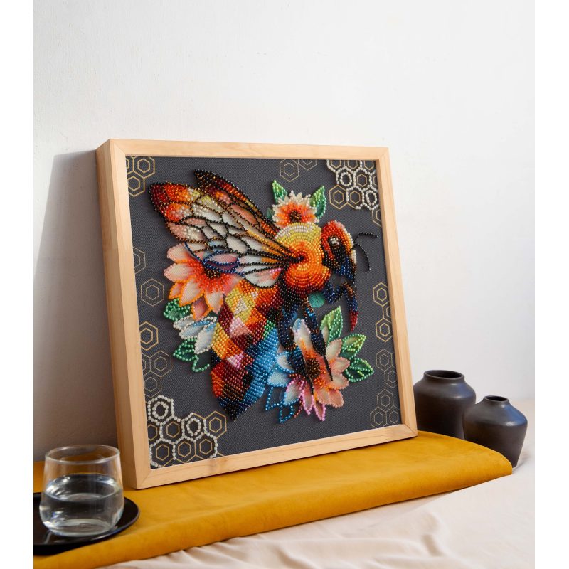 Mid-sized bead embroidery kit Honey mosaic