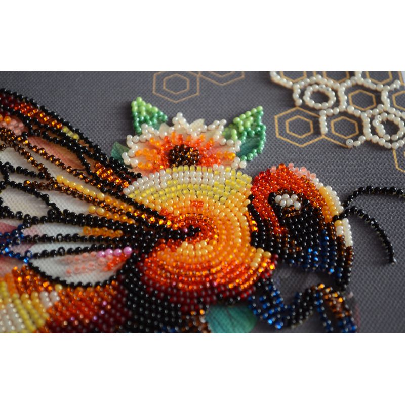 Mid-sized bead embroidery kit Honey mosaic