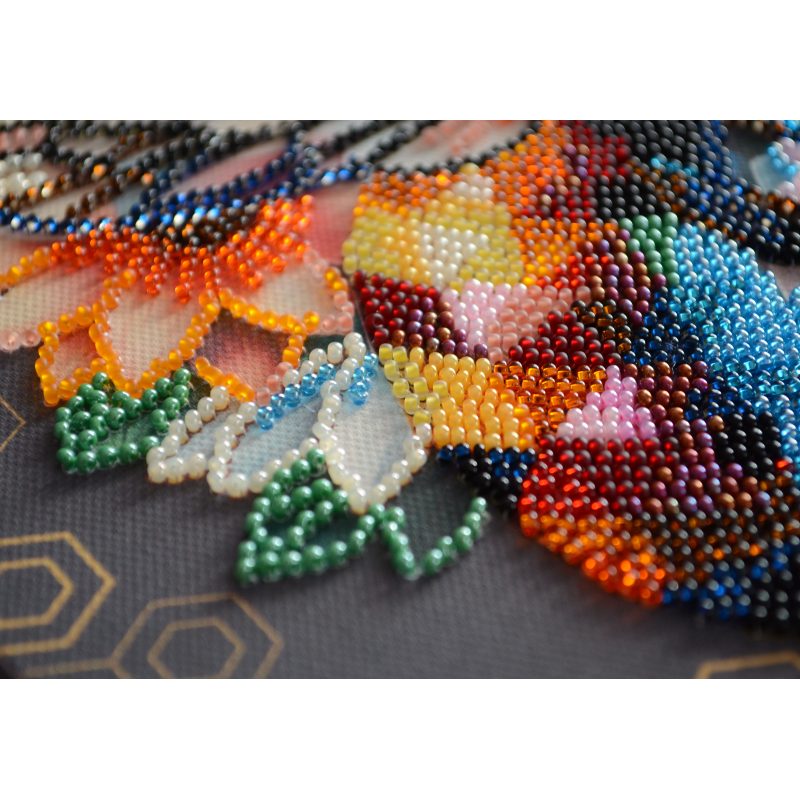 Mid-sized bead embroidery kit Honey mosaic