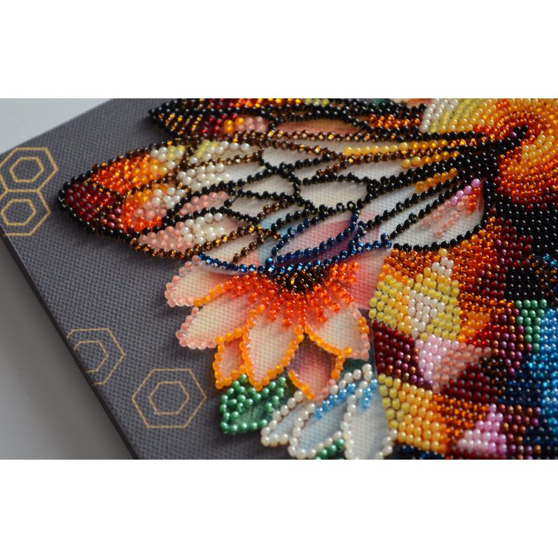 Mid-sized bead embroidery kit Honey mosaic
