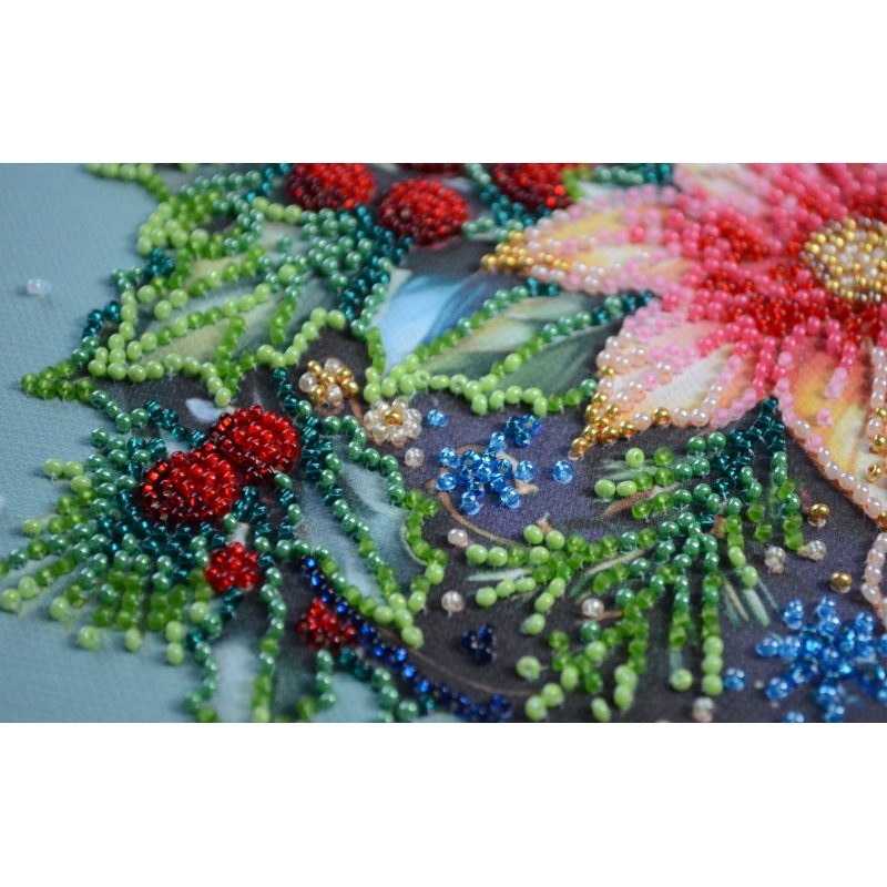 Mid-sized bead embroidery kit Christmas glow