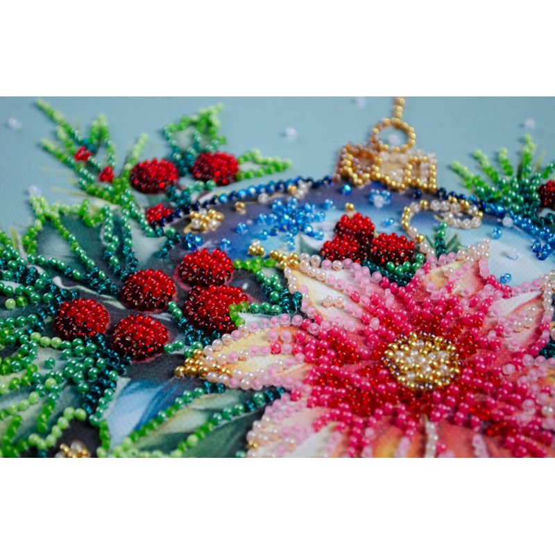 Mid-sized bead embroidery kit Christmas glow