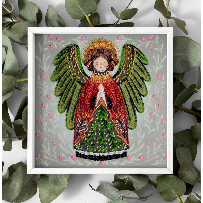 Mid-sized bead embroidery kit Guardian of the Christmas Miracle
