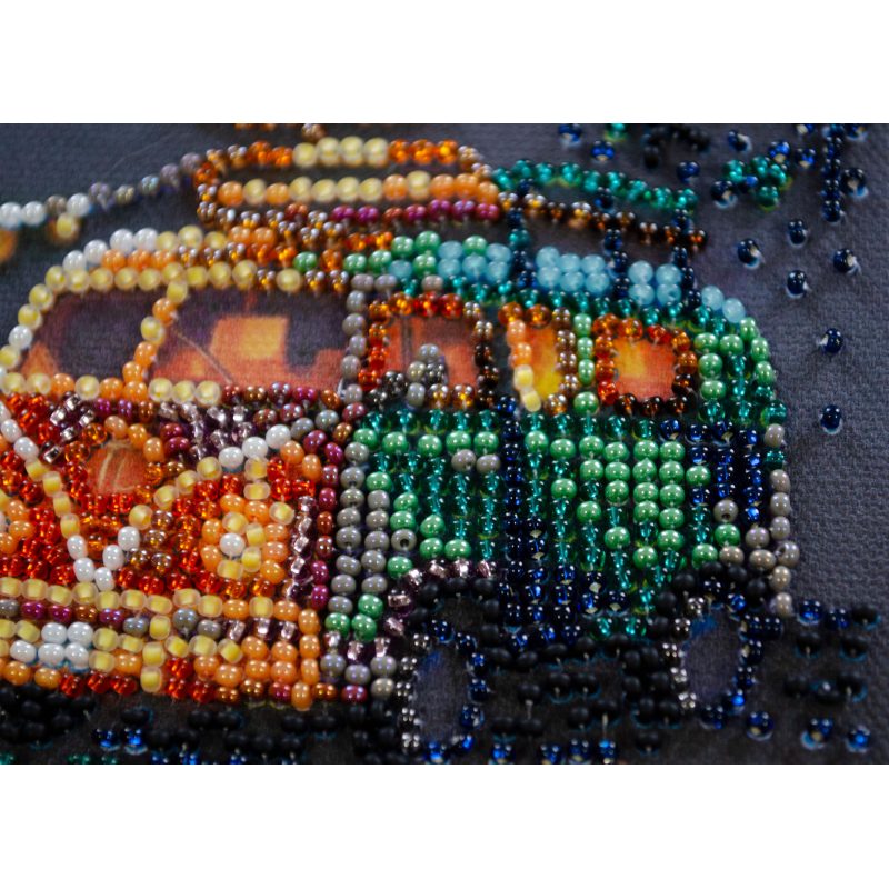 Mid-sized bead embroidery kit Camping under the stars