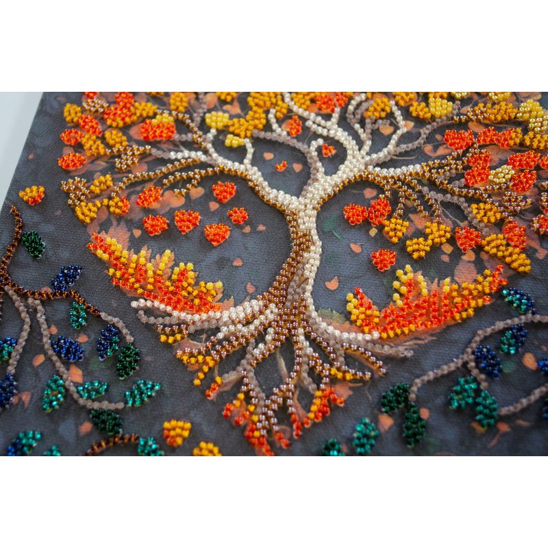 Mid-sized bead embroidery kit Warm feelings