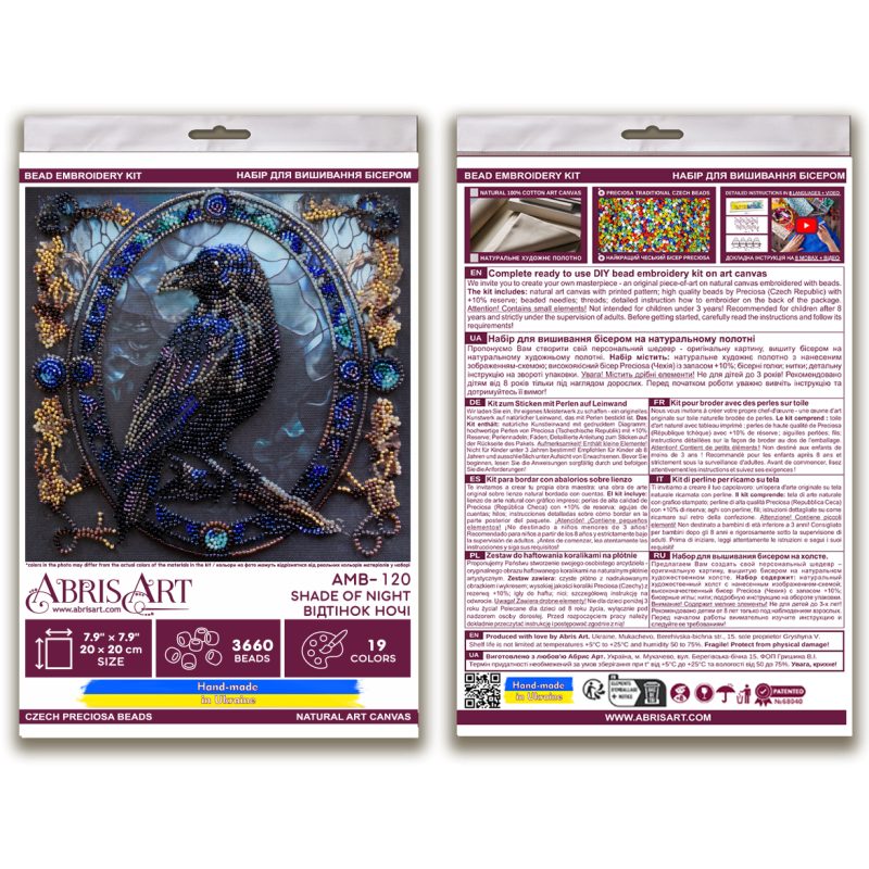 Mid-sized bead embroidery kit Shade of night