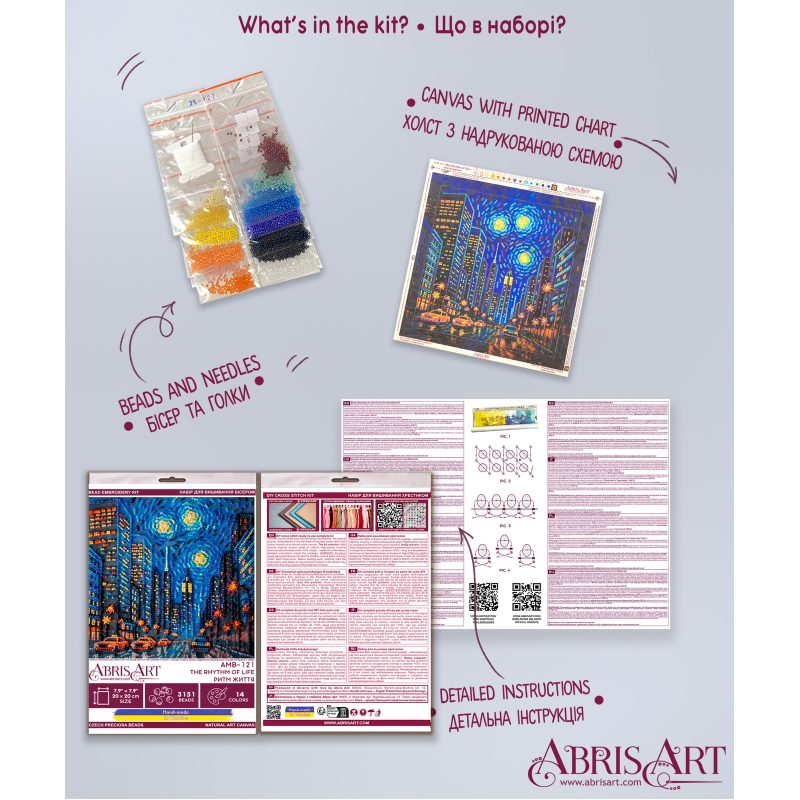 Mid-sized bead embroidery kit The rhythm of life